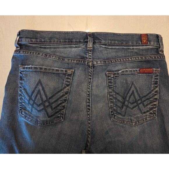 7 For All Mankind "A" Pocket Boot Denim Jeans Y2K SZ 32 - Picture 5 of 10